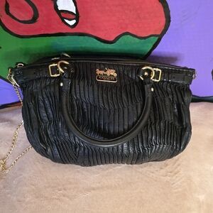 Coach Black Leather Women's Bag